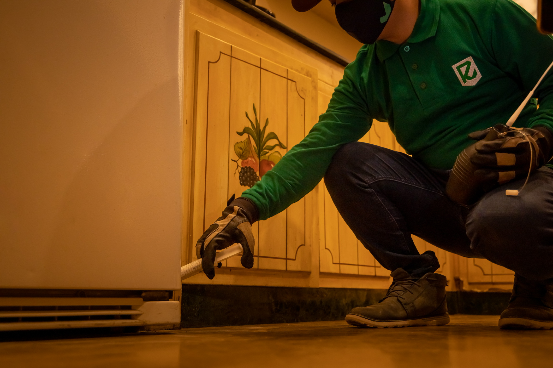 Uniformed Rush technician on site